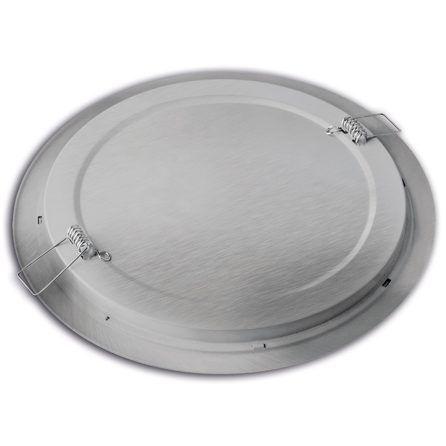 PLACA LED ULTRA FINA BRANCA / CINZA / PRATA / REDONDA PLANA 120º EM ALUMÍNIO CORTE 185MM 230V AC