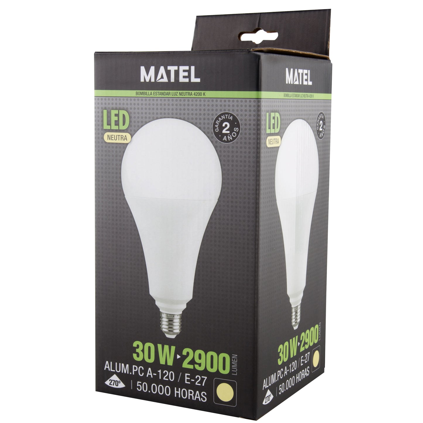 E27 LAMPADA LED NORMAL 270º A60 A120 4W-30W ATE 100LM/W 230V AC