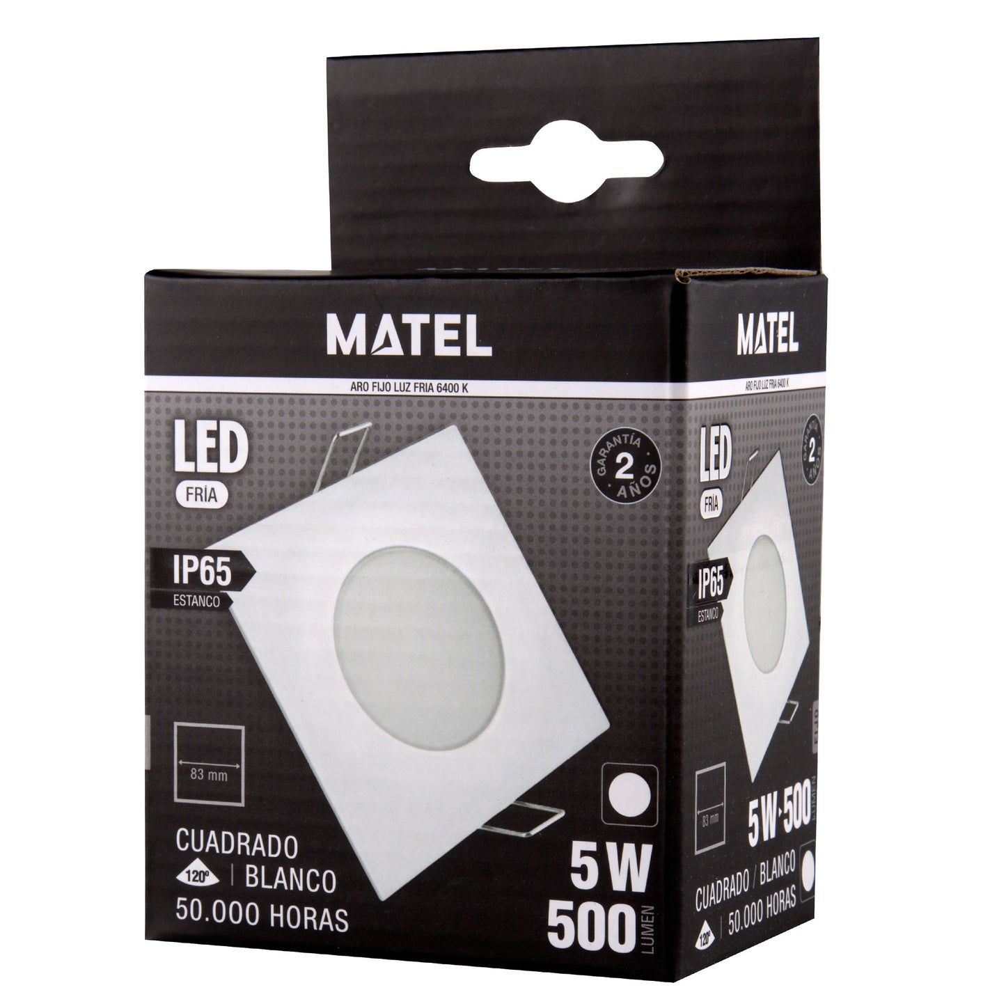 ARO COM LED INTEGRADO BRANCO NIQUEL CROMO 5W ESTANQUE IP65 230V AC