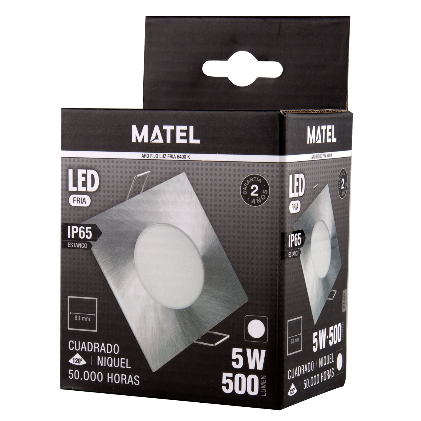 ARO COM LED INTEGRADO BRANCO NIQUEL CROMO 5W ESTANQUE IP65 230V AC