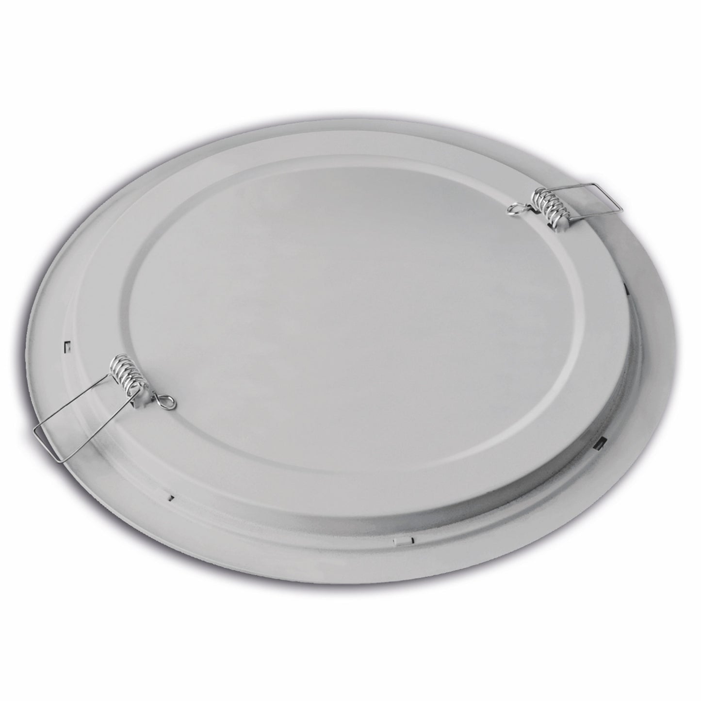 PLACA LED ULTRA FINA BRANCA / CINZA / PRATA / REDONDA PLANA 120º EM ALUMÍNIO CORTE 185MM 230V AC