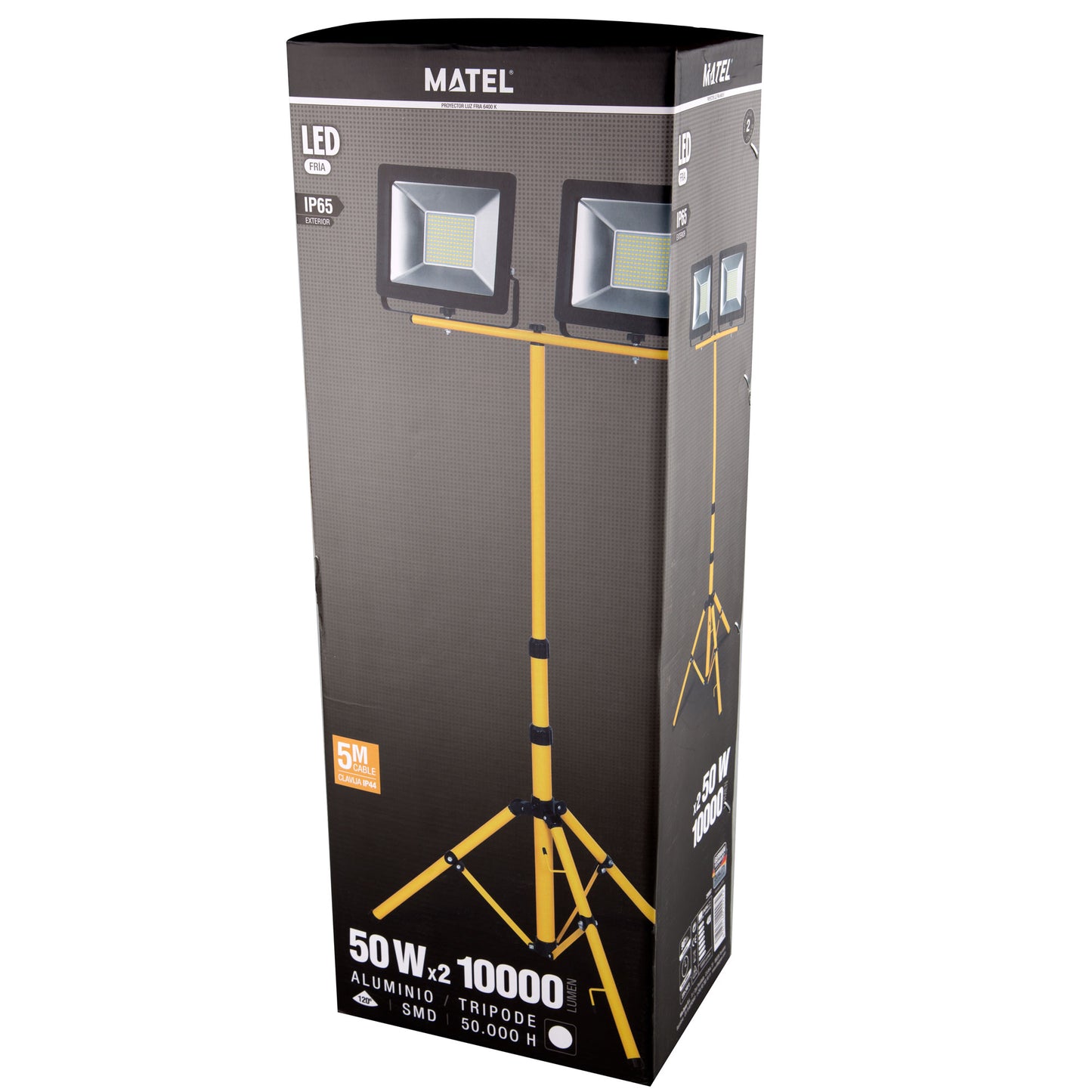 THIN LED SPOTLIGHT WITH TRIP 50W 2 x 50W 6400K 230V AC