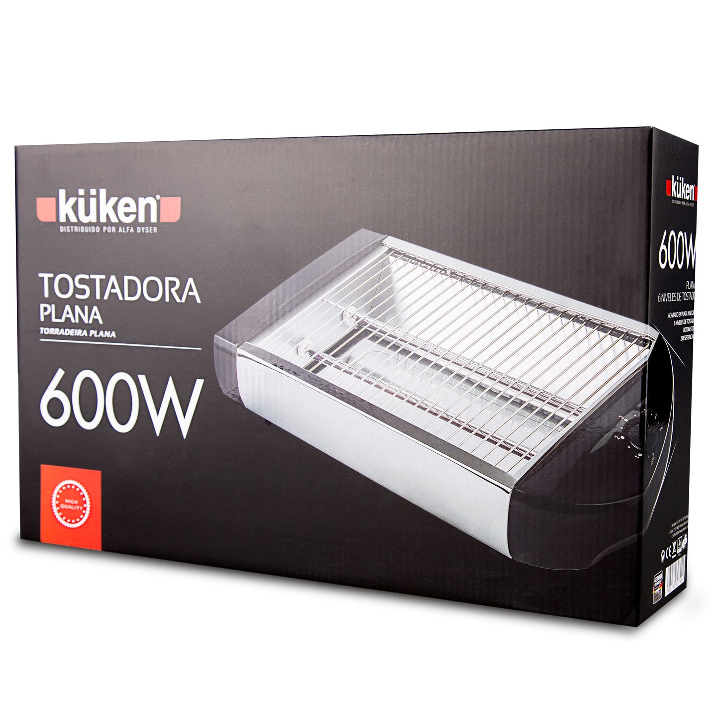 TORRADEIRA ELÉTRICA PLANA KUKEN 600W