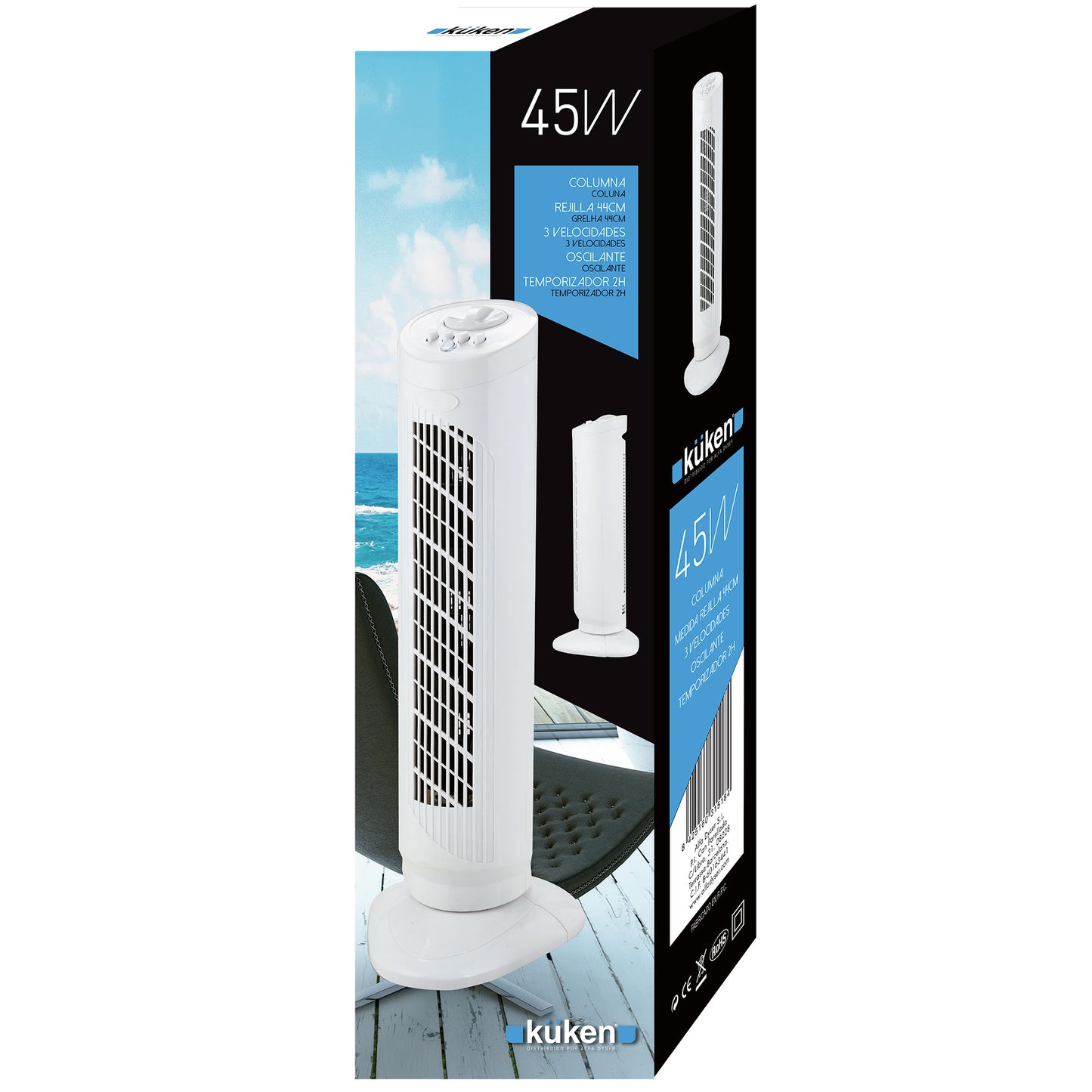 VENTILADOR COLUNA 45W KÜKEN