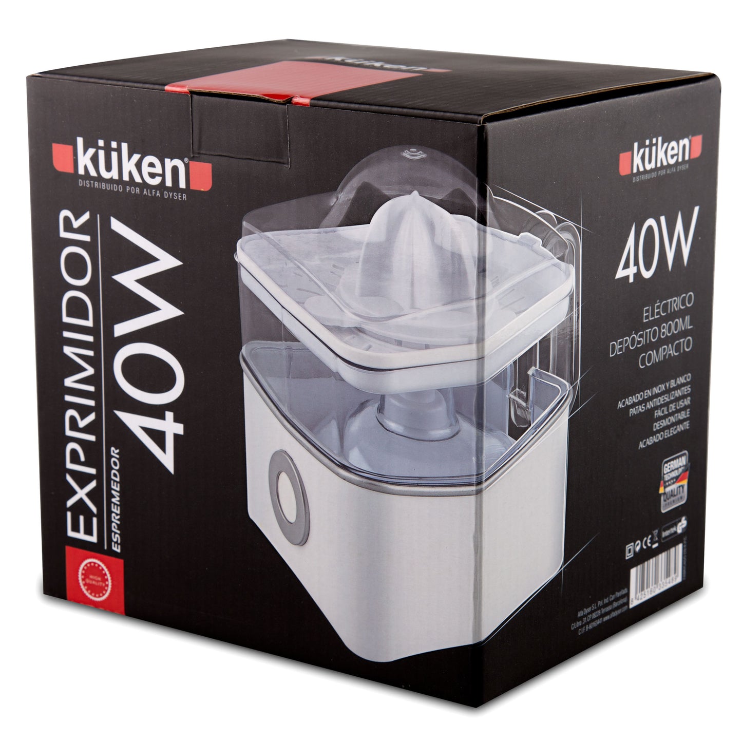 ESPREMEDOR DE CITRINOS BRANCO KUKEN 40W 0.8L