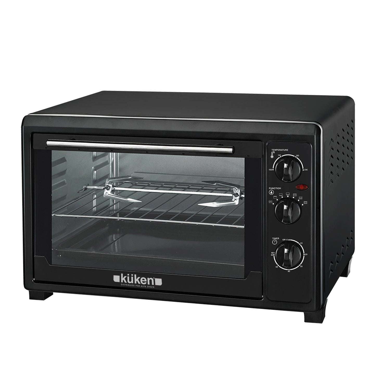 FORNO / GRILL ELÉTRICO PRETO 2000W 45 L + UTENSÍLIOS