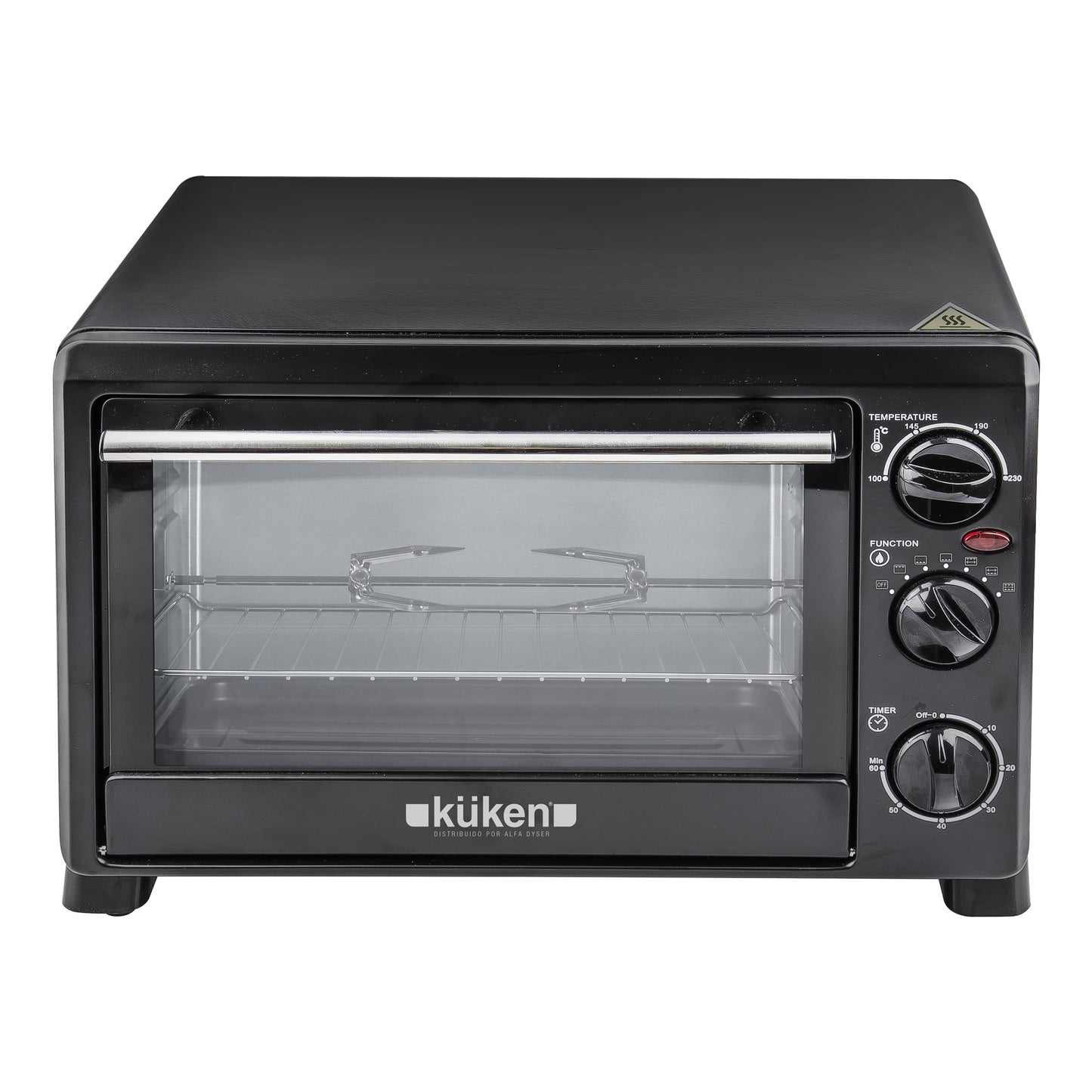 FORNO / GRILL ELÉTRICO PRETO 2000W 45 L + UTENSÍLIOS