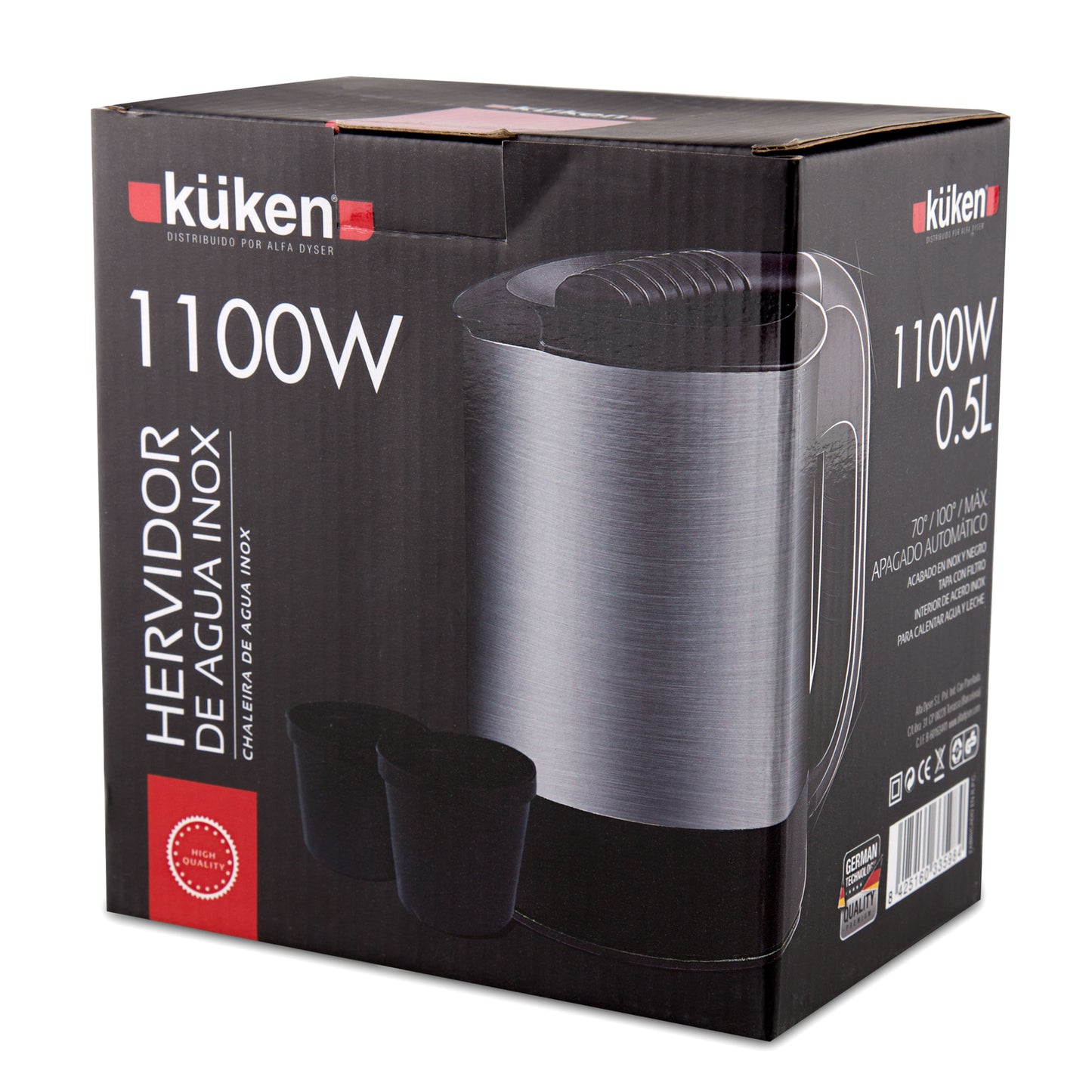 CHALEIRA ELÉTRICA 1100W 0,5L KÜKEN