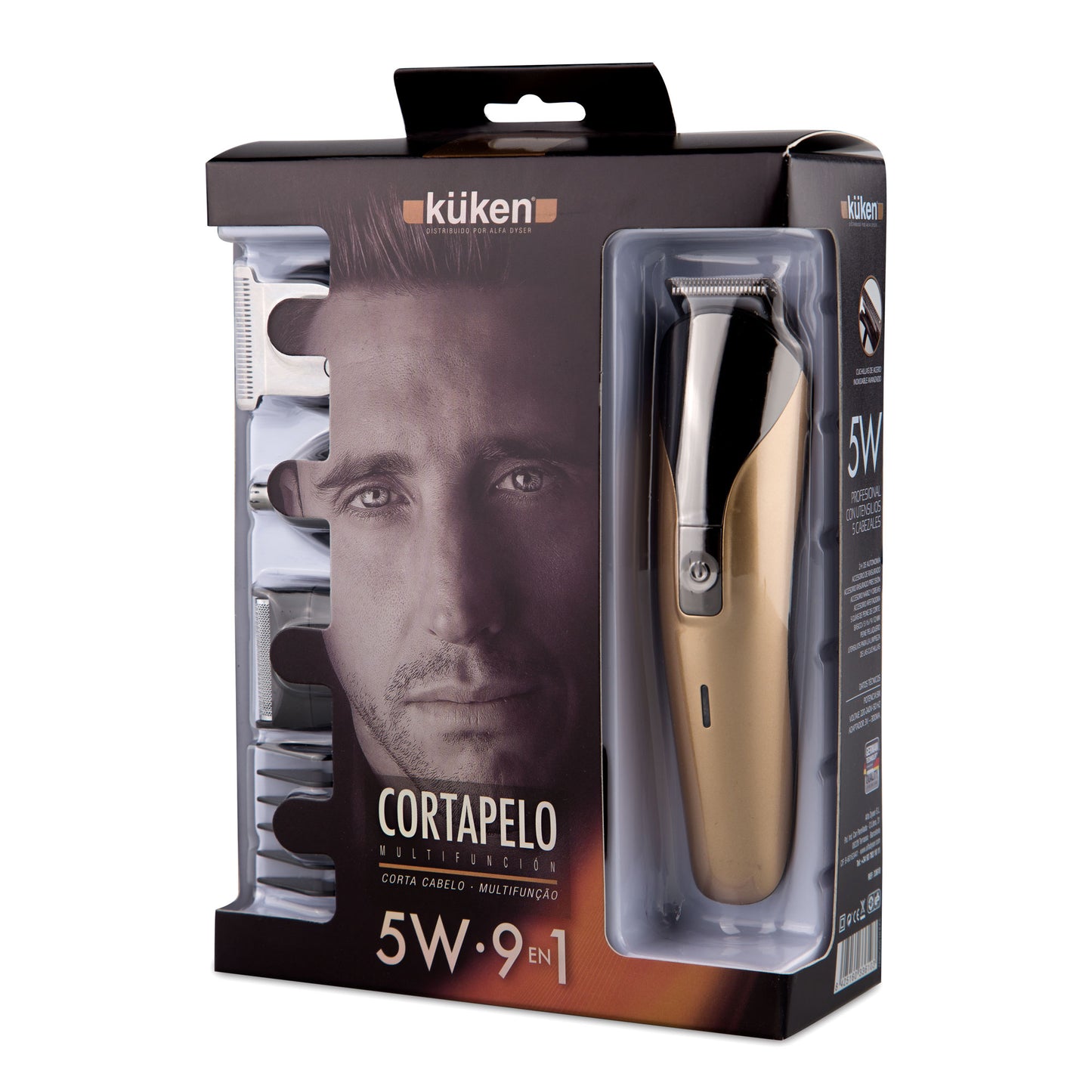 MAQUINA DE CORTAR CABELO MULTIFUNÇÃO 5W 8 EM 1 RECARREGÁVEL