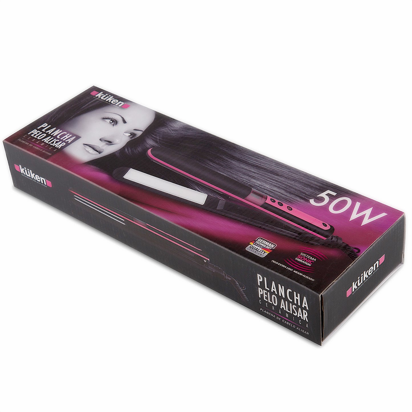 FERRO DE CABELO CERÁMICA KUKEN 50W
