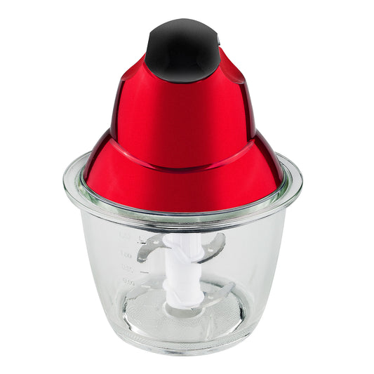 PICADORA ELÉTRICA VERMELHA KUKEN VASO CRISTAL 200W