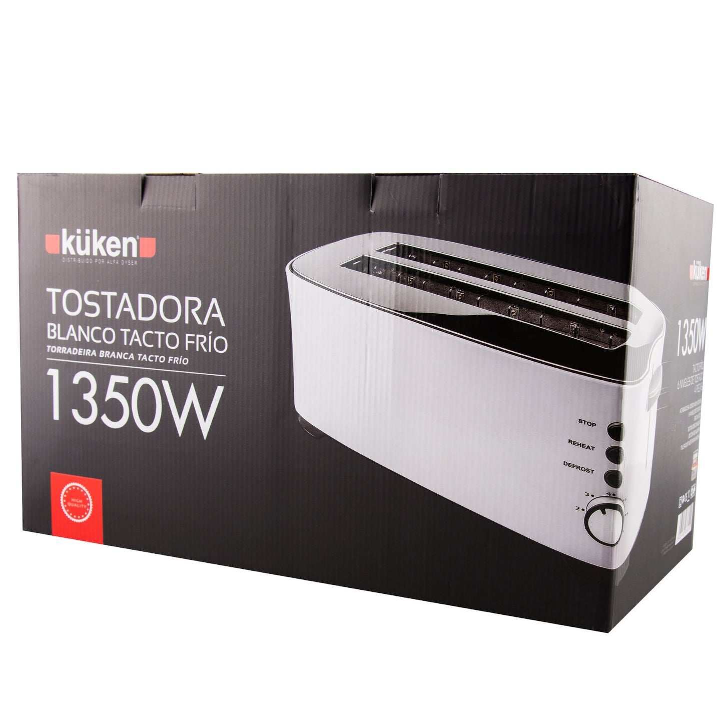 KUKEN 1350W TORRADEIRA GRANDE / TATO FRIO 4 TOSTADAS