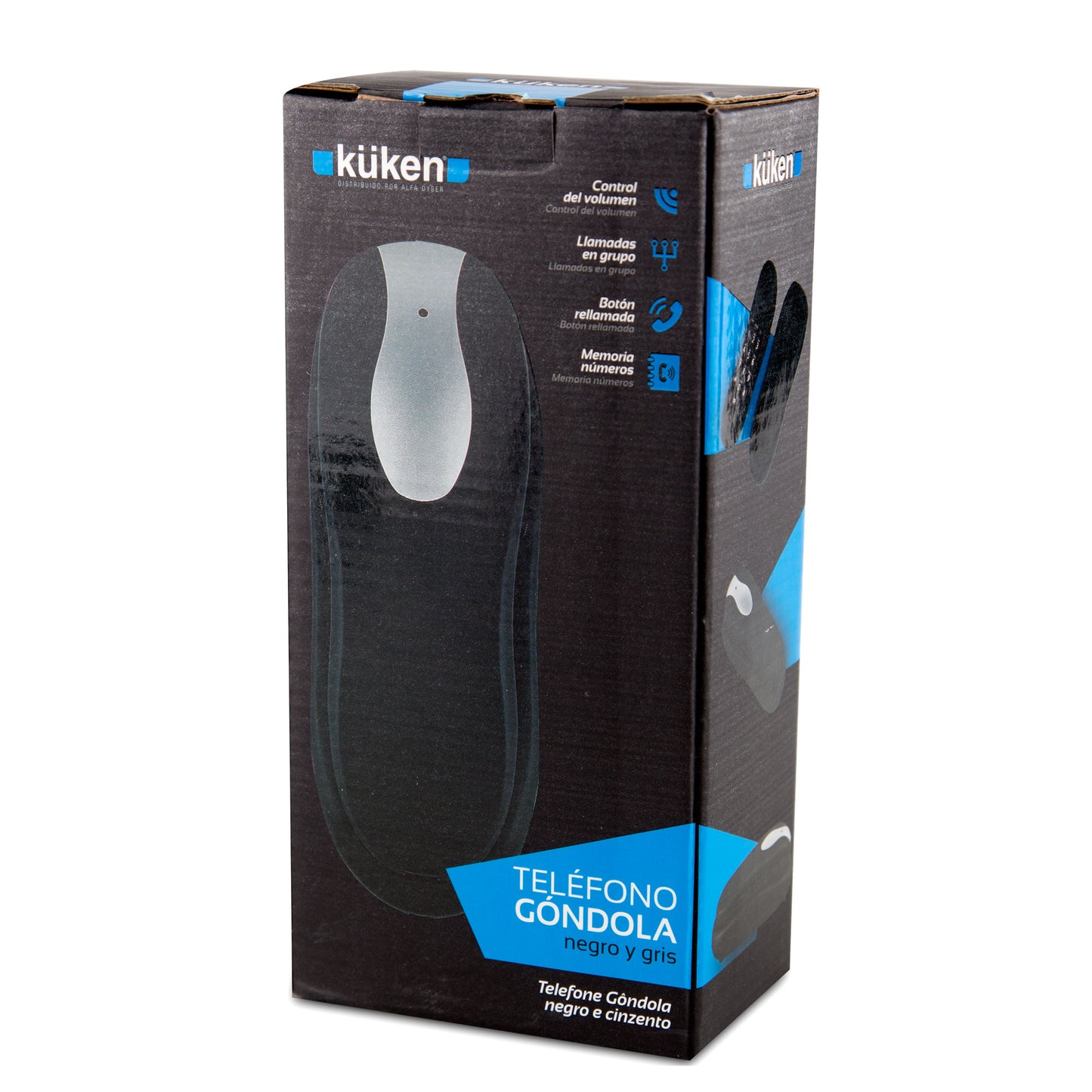 TELEFONE GONDOLA PRETO  KUKEN