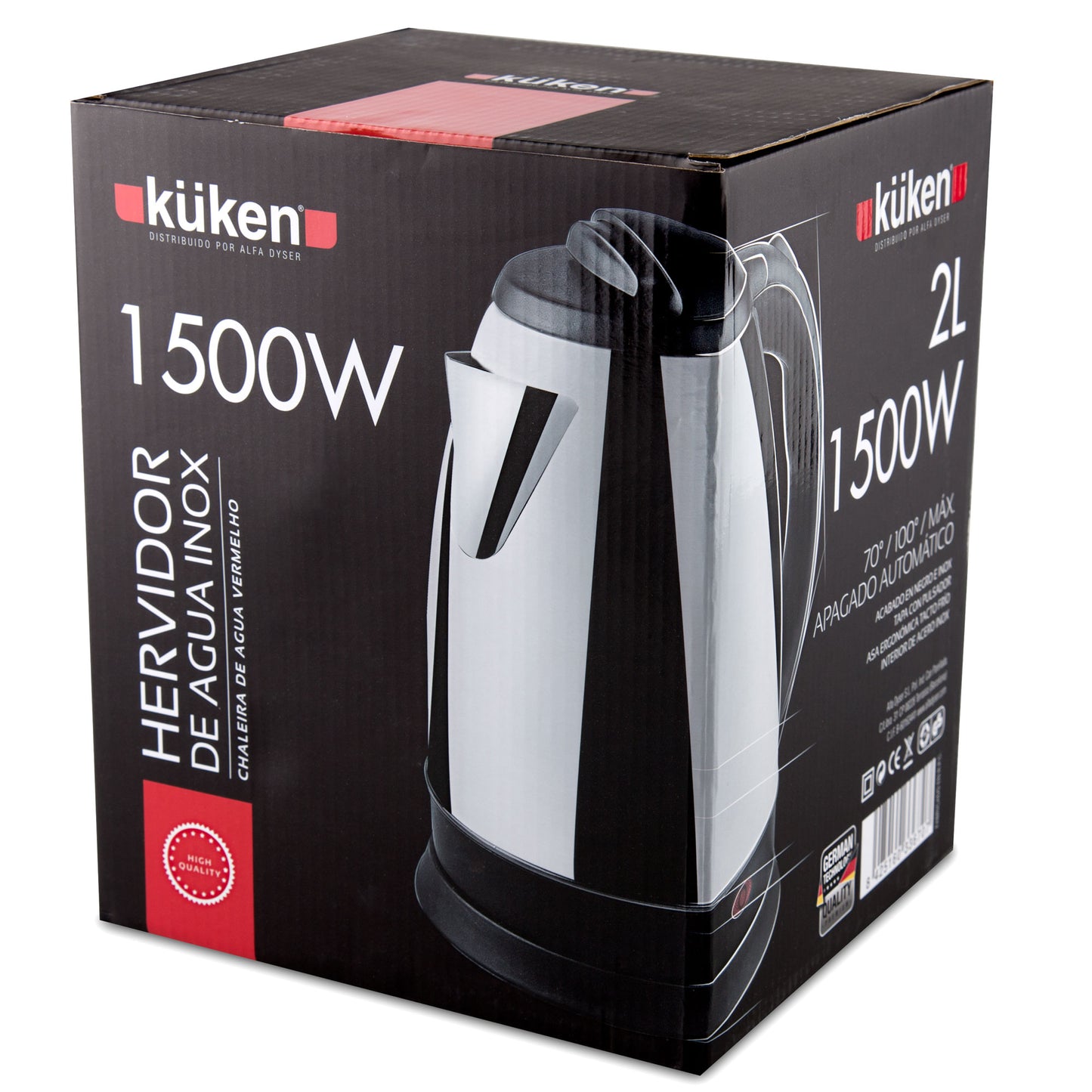 CHALEIRA DE INOX 1500W 2.0 L