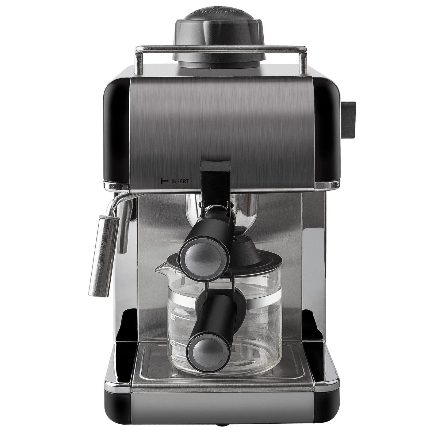 MACHINE À CAFÉ EXPRESSO 4 TASSES CHROME 800W 2.40 L