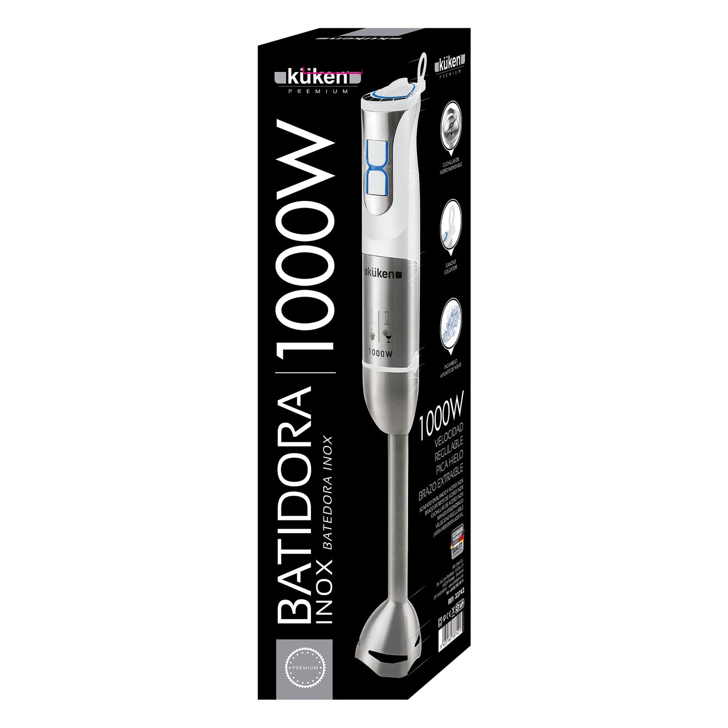 VARINHA MÁGICA KUKEN 1000W INOX + VASO 600ML