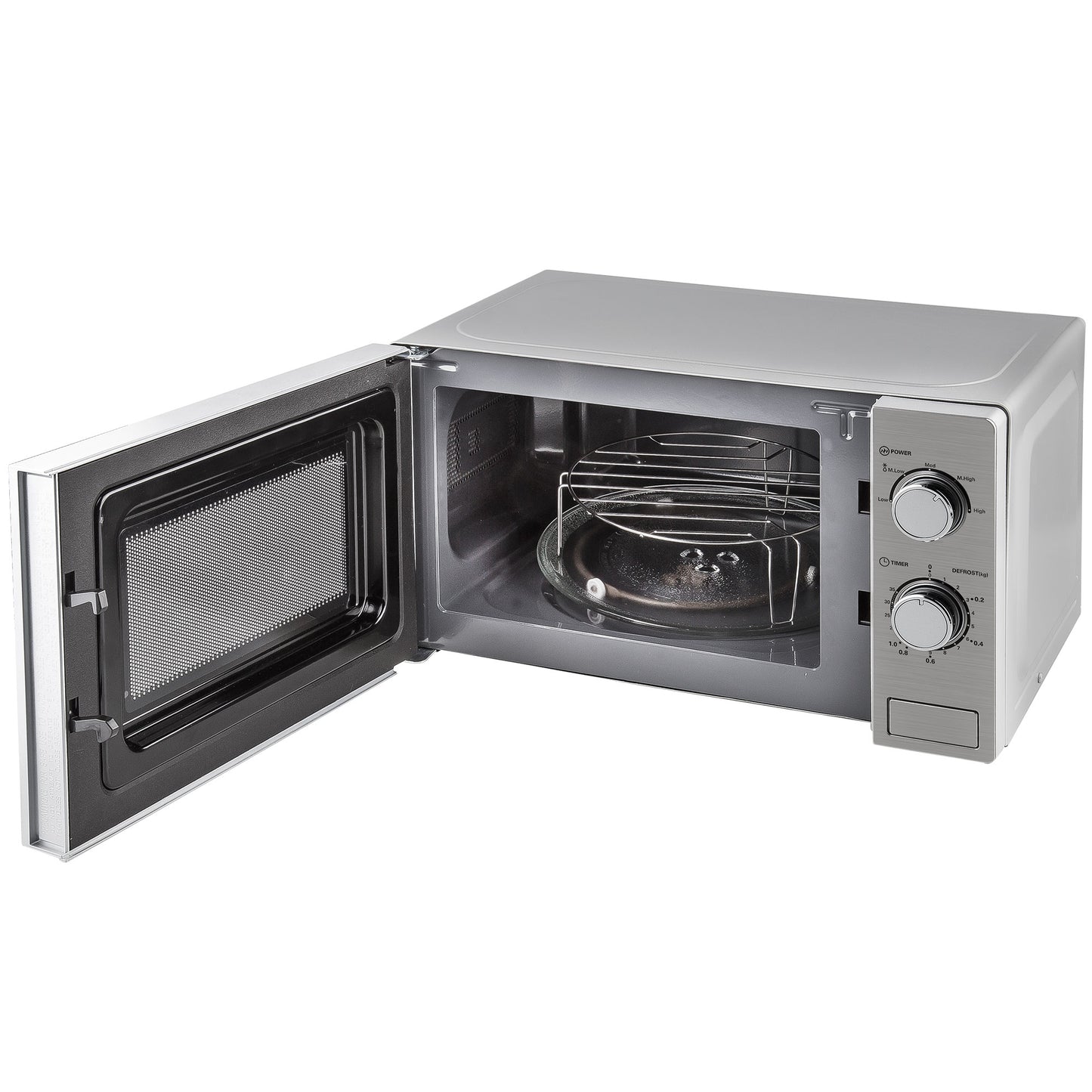 MICROONDAS INOX 20L 700W 5 POTÊNCIAS SISTEMA GIRATÓRIO