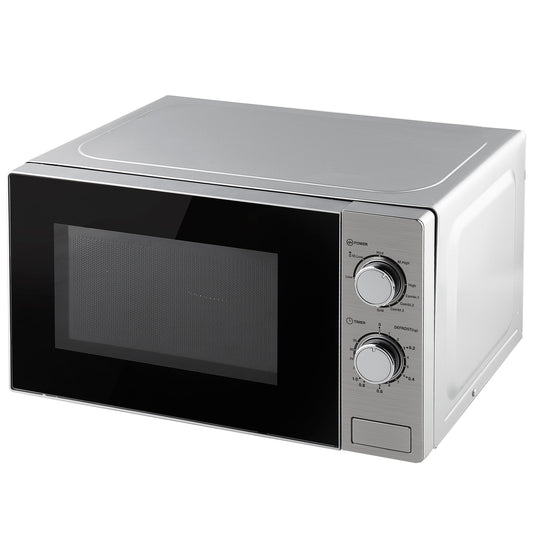 MICROONDAS + GRILL INOX 20L 700W 5 POTÊNCIAS SISTEMA GIRATÓRIO