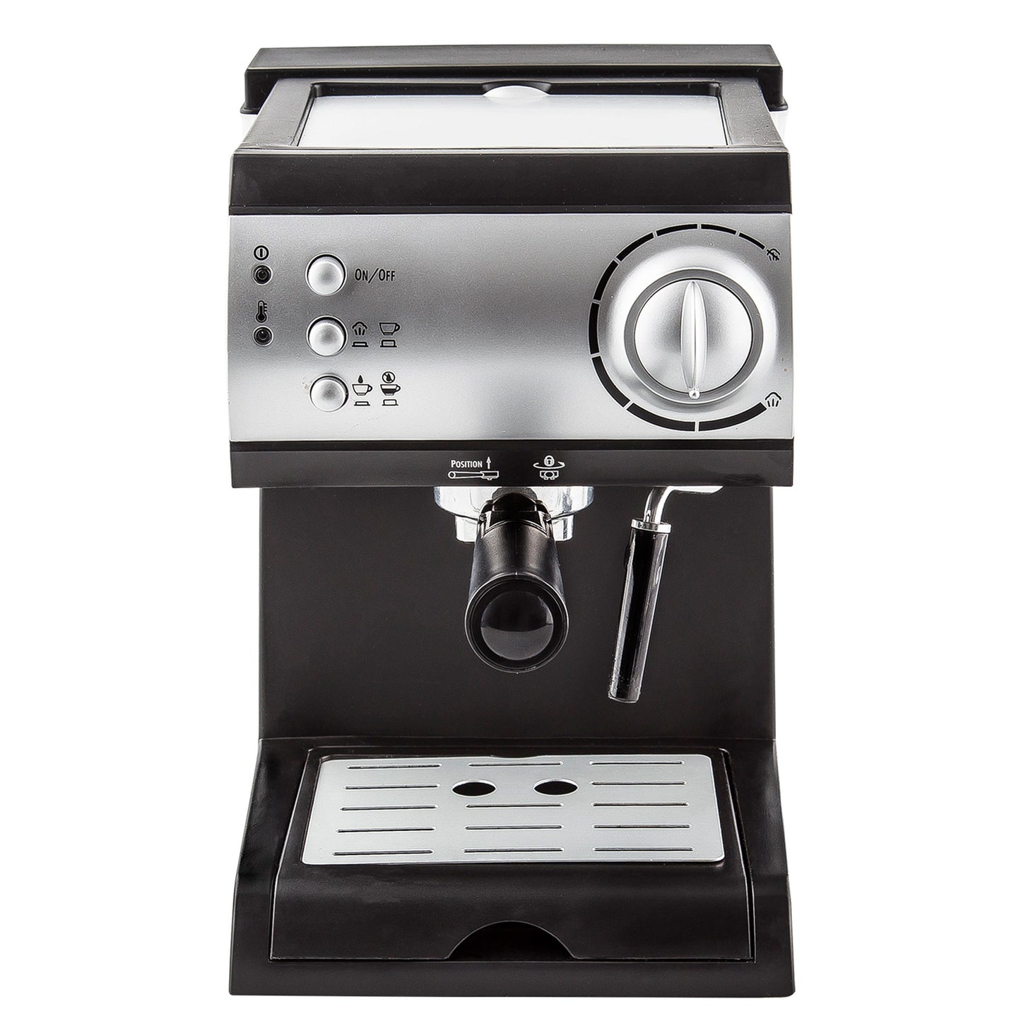 KUKEN MACHINE À CAFÉ EXPRESSO 2 TASSES INOX 1100W 15 BAR 1.50 L