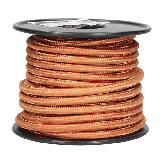 Câble textile plat 10M (2x0.75mm) Bronze