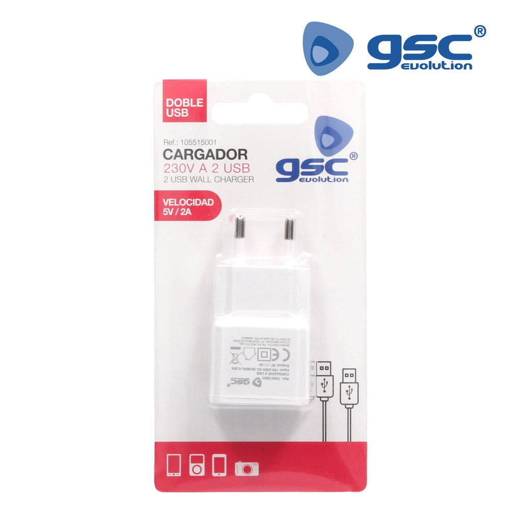 Carregador 230V a 2 USB