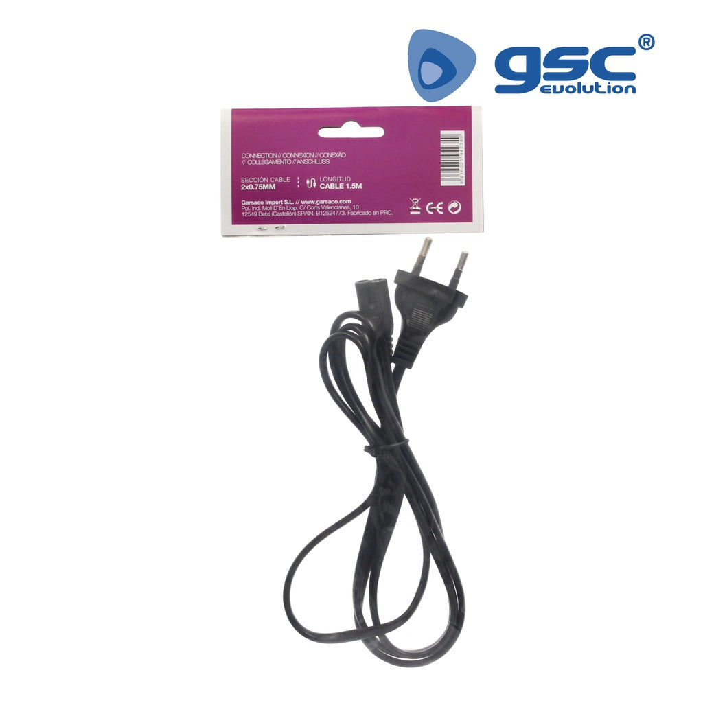 Connexion AC006 (2x0.75mm) 1.5M 2.5A
