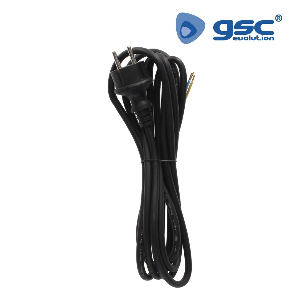 Connexion câble PVC + schuko (3x1.0mm) 3M Noir