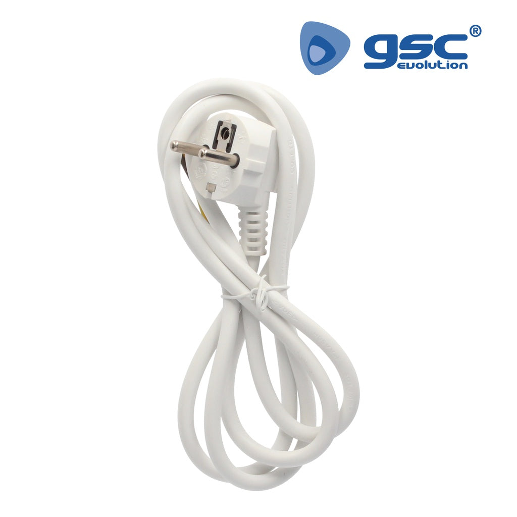 Connexion câble PVC + schuko (3x1.0mm) 1.5M Blanc