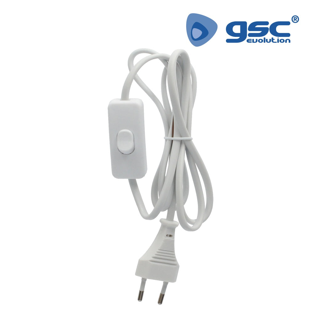 Connexion câble plat + Int. (2x0.75mm) 1.5M Blanc