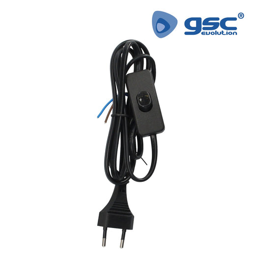 Connexion câble plat + Int. (2x0.75mm) 1.5M Noir
