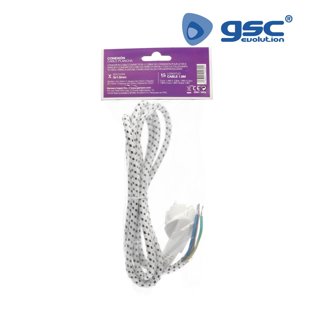 Connexion câble textile (3x1.0mm) 1.8M