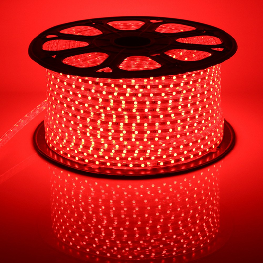 FITA LED EM SILICONE 5050 12W 1000LM VERMELHO IP65 230V
