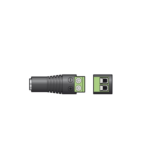 Ficha DC 2.1 mm Femea Com Parafusos Em Terminal
