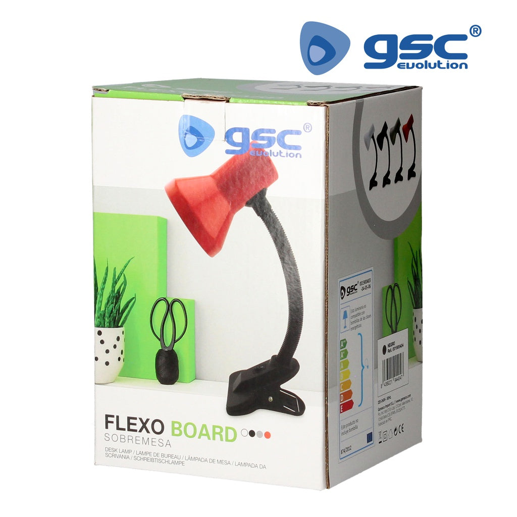 Flexo com prancheta E27 40W- Cinza