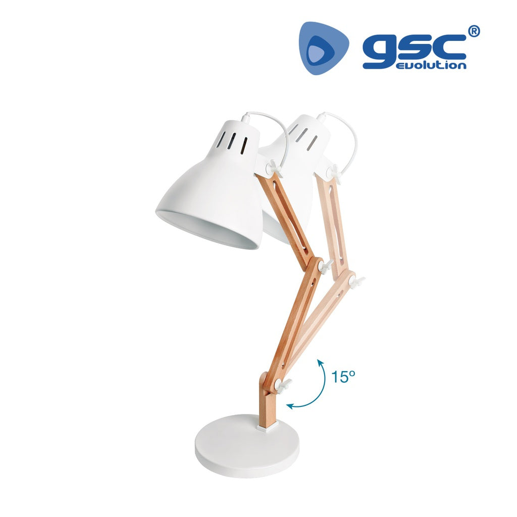 Candeeiro de mesa Hamu E27 branco