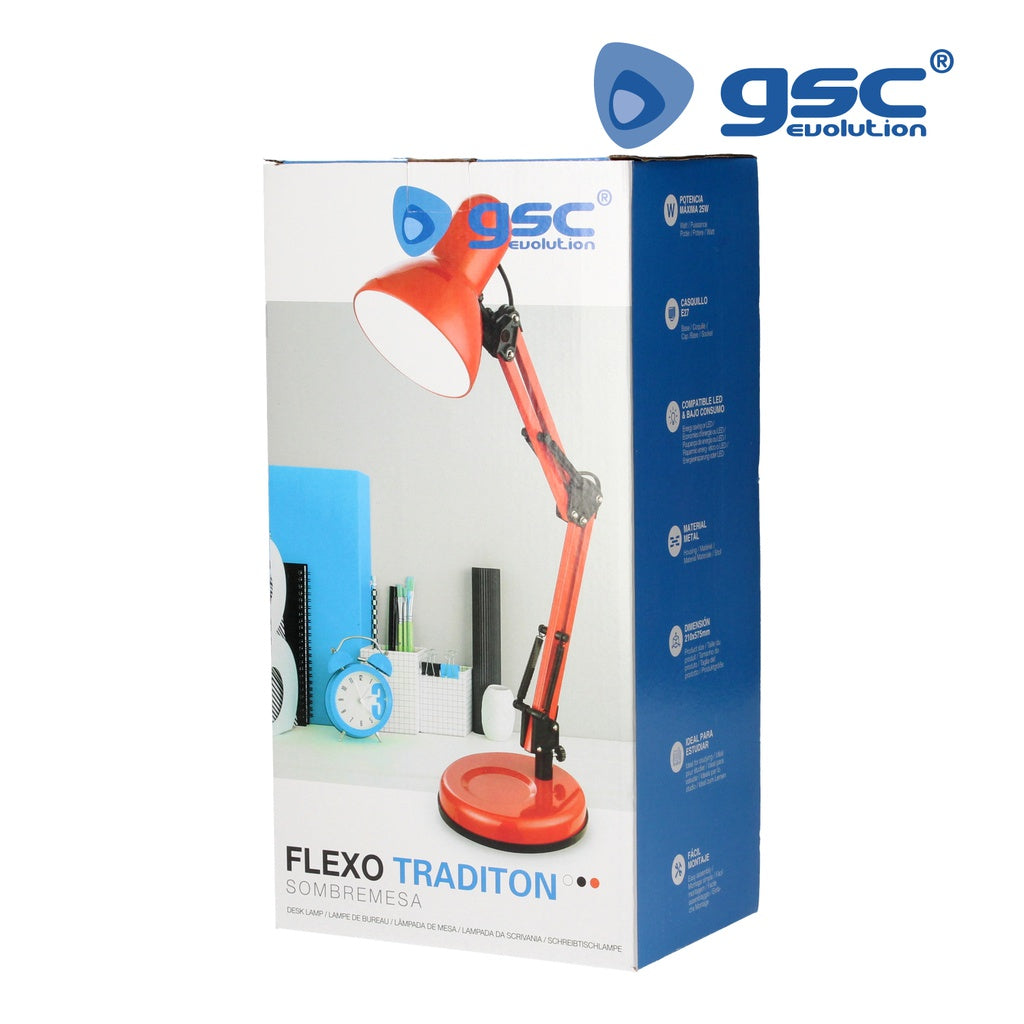 Candeeiro de secretária Tradição E27 40W- Branco
