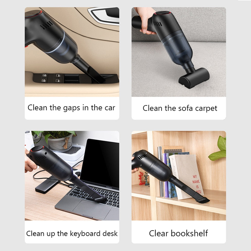 Aspirador de carro sem fio portátil