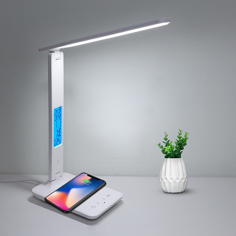 Lampe de bureau 10W QI LED Recharge sans fil