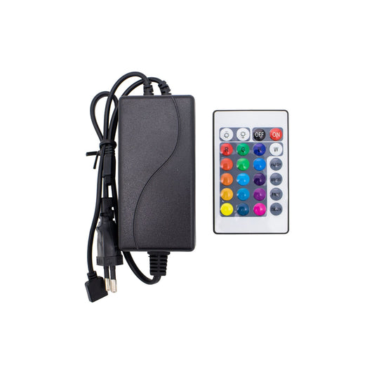 Controlador Transformador RGB Com Comando IR 12V 60W - Max 5A