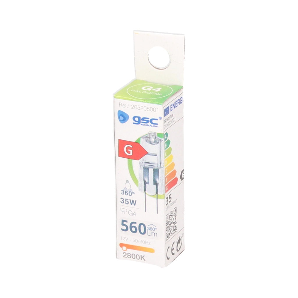 Lâmpada de halogênio bi-pino 35W G4 12V