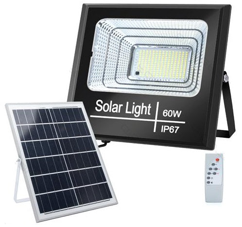 PROJECTEUR LED SOLAIRE AVEC COMMANDE ANTHRACITE 30W / 60W / 100W / 200W