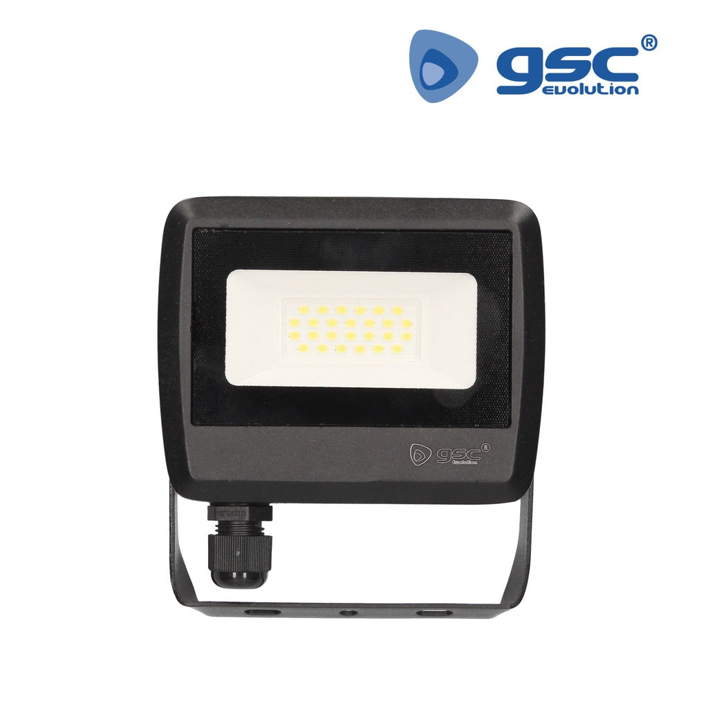Projetor de alumínio 20W 6500K IP65 Preto