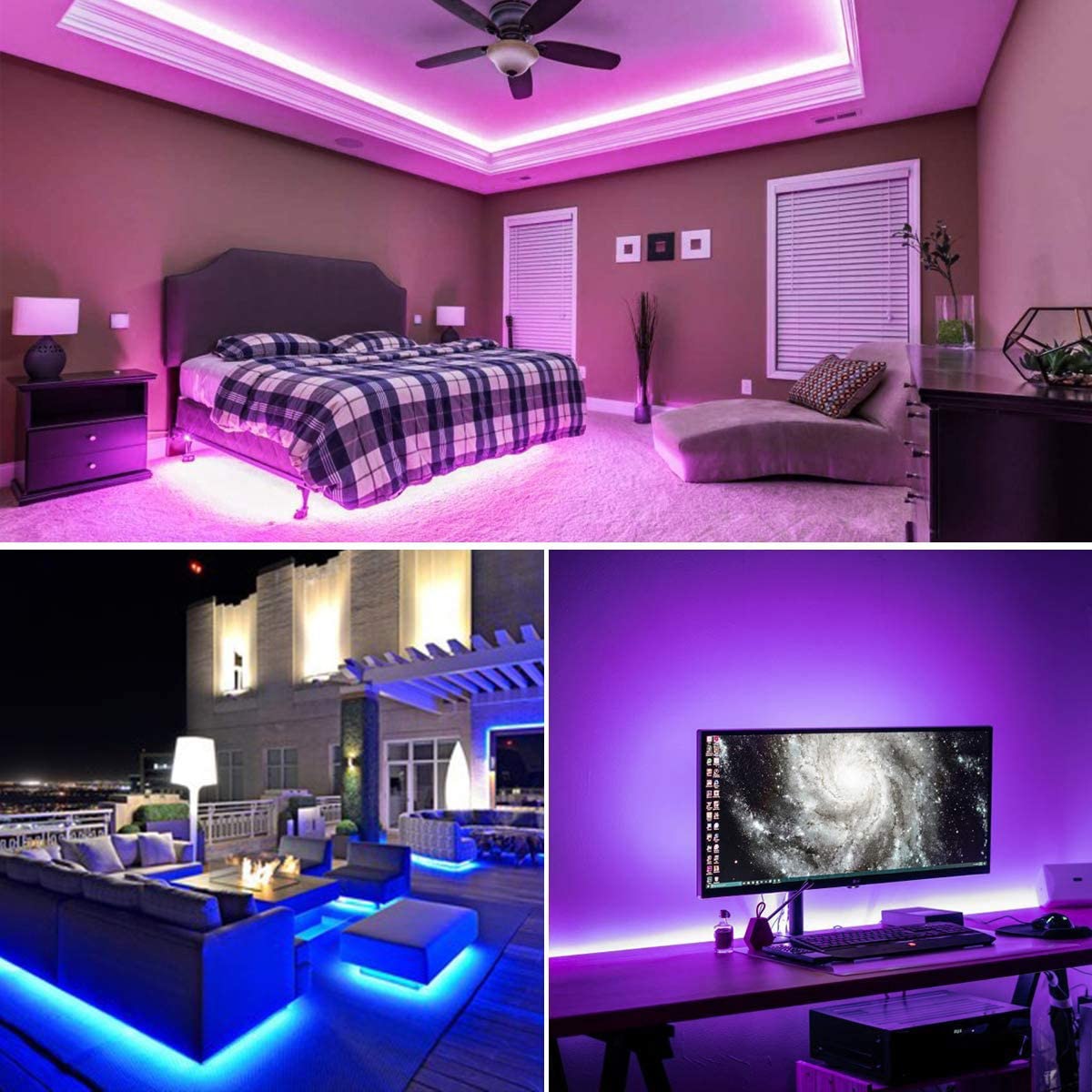 Wifi bande lumineuse LED musique synchronisation RGB 5050 Alexa LED bande bande lumineuse intelligente fête salle décor TV rétro éclairage