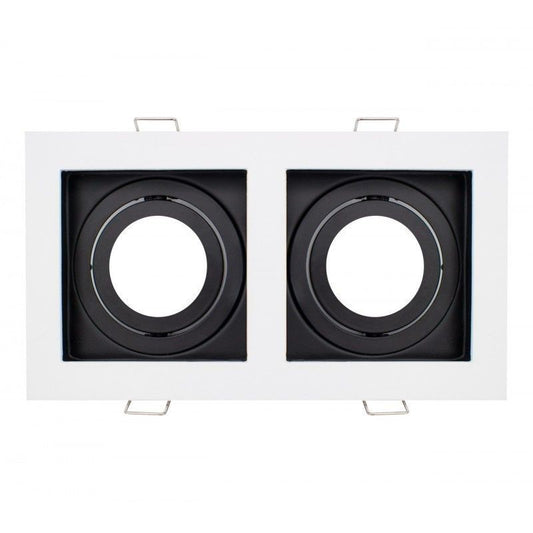 DOUBLE MOBILE RING ALUMINUM GU10 WHITE AND BLACK / NICKEL AND BLACK