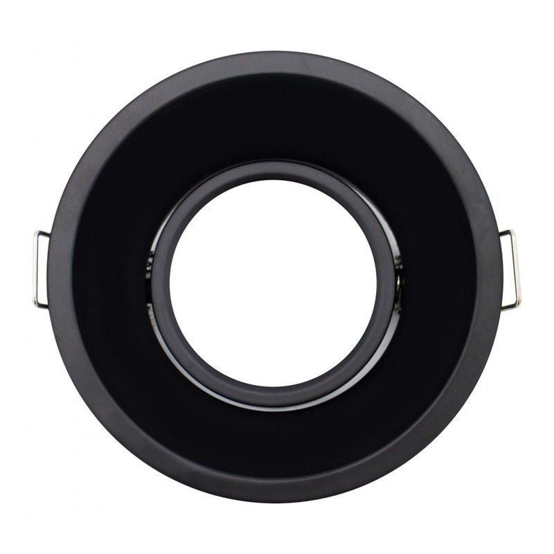 ARO MÓVEL REDONDO ALUMÍNIO 90º GU10 BRANCO / PRETO