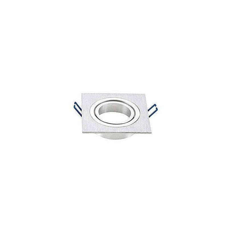 ARO MÓVEL QUADRADO ALUMÍNIO / BRANCO GU10 MR16