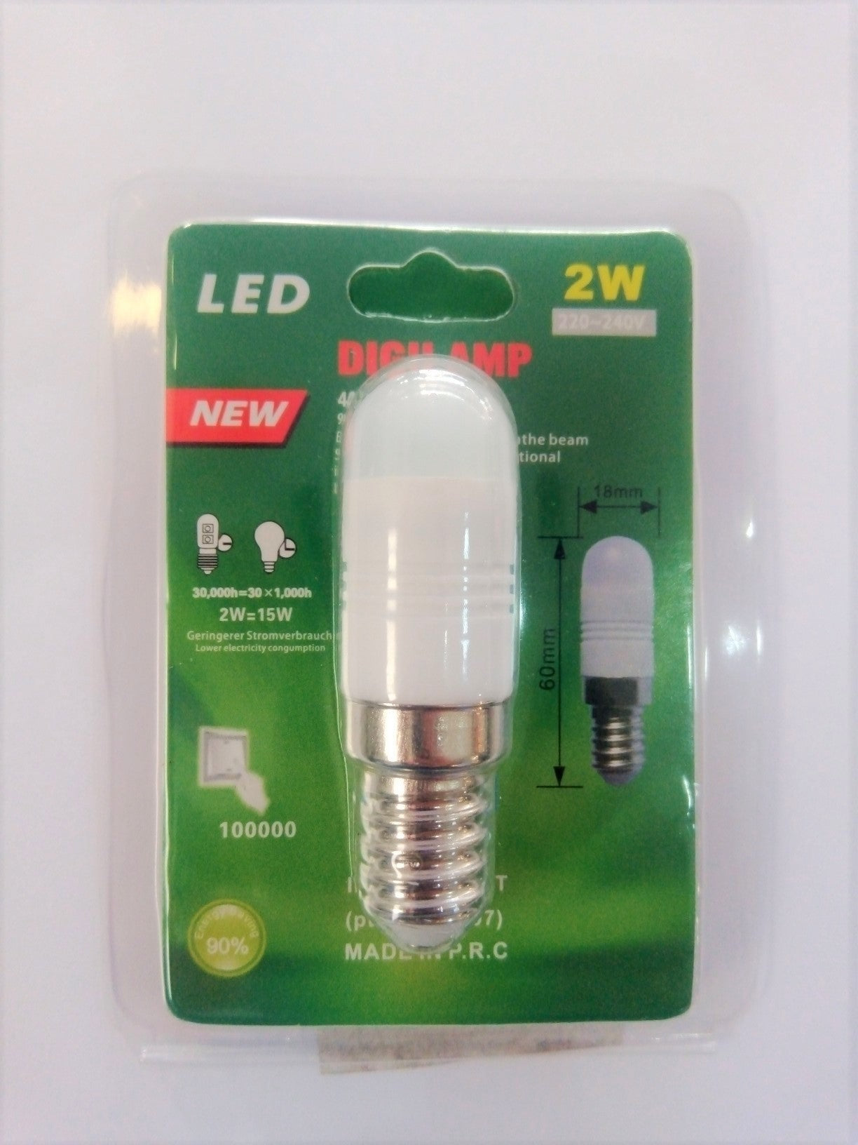 LAMPADA LED E14 2W 200LM 4000K 230V AC