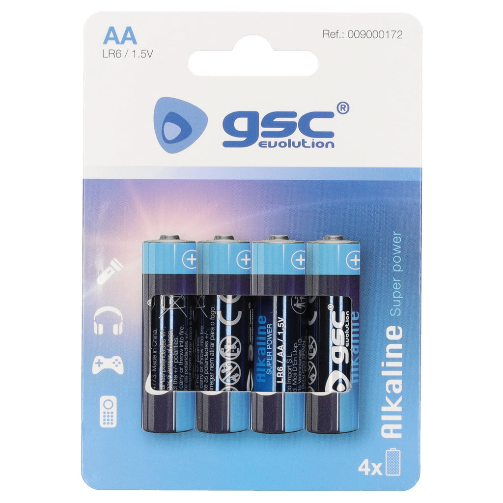 Pilha alkalina GSC evolution LR-6 (AA), Blíster 4 Ud.