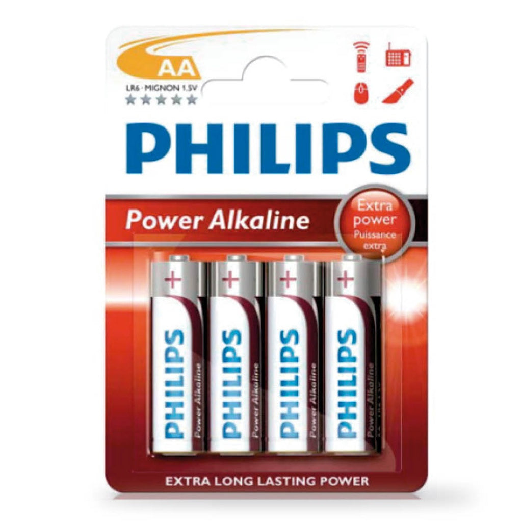 Pilha alkalina PHILIPS LR6 (AA) Blíster 4 Ud.
