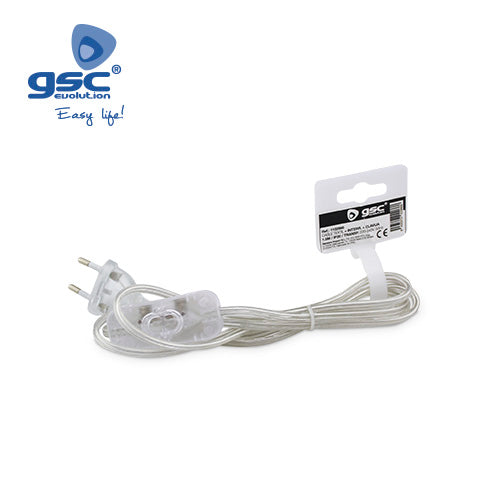 Connexion câble plat + Int. (2x0.75mm) 1.5M Transparent 